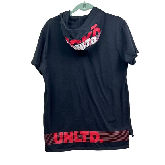 Ecko Unltd‎ Hooded T Shirt Shorrt Sleeve Graphic Print Black Red Boys Size L - Picture 4 of 5